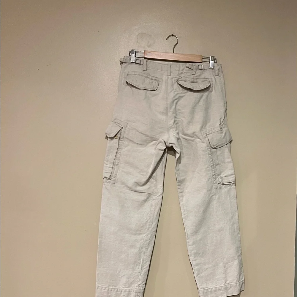 Vintage Banana Republic Women's Size  30/30 Linen Blend Cargo Button Fly Trouser